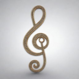 A slender, eye-catching mystical musical note set against a transparent background. The fine detailing and captivating design emphasizes its allure.