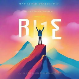 A vibrant and inspiring book cover for 'Rise: A Youth's Guide to Personal Growth'