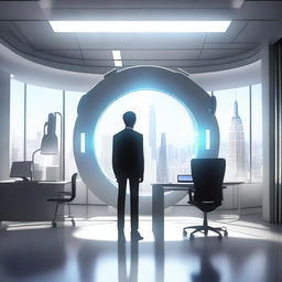 A 22-year-old male protagonist is in a modern office when his soul suddenly gets transported to another world