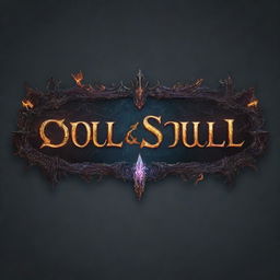 A UI Banner with souls-like ambiance, intricately detailed, for game text, set against a transparent background.