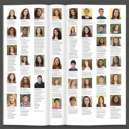 Create a yearbook designed like a giant social network