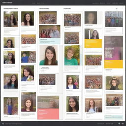 Create a yearbook designed like a giant social network