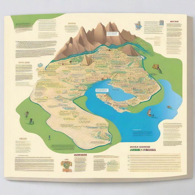 Create an interactive map-themed yearbook design titled 'Mapa de Aventuras Educativas'