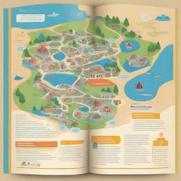 Create an interactive map-themed yearbook design titled 'Mapa de Aventuras Educativas'