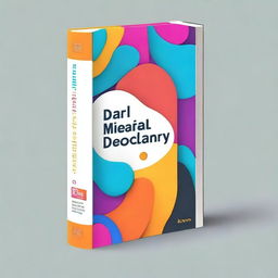 Design a modern and visually appealing book cover for 'The Digital Media Dictionary: A Comprehensive Guide to Terms, Tools, and Techniques'