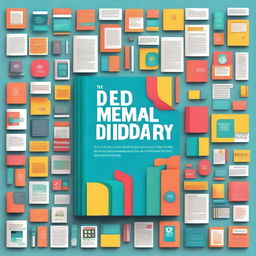 Design a modern and visually appealing book cover for 'The Digital Media Dictionary: A Comprehensive Guide to Terms, Tools, and Techniques'