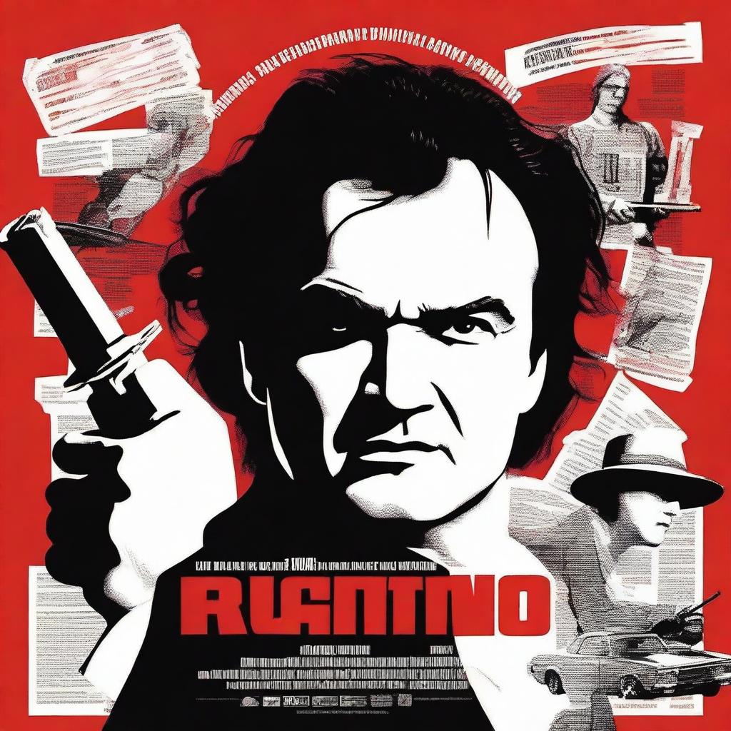 Design a movie poster for a collection of Quentin Tarantino movies