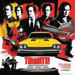 Design a movie poster for a collection of Quentin Tarantino movies