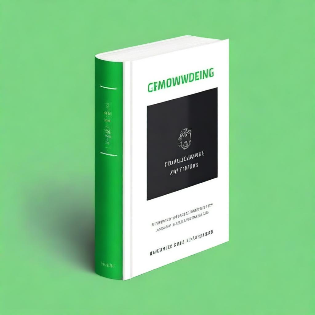 Design a clean, minimalist book cover for a book titled 'Crowdfunding for Authors'