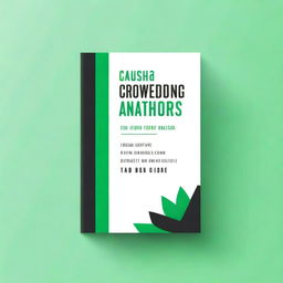 Design a clean, minimalist book cover for a book titled 'Crowdfunding for Authors'