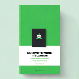 Design a clean, minimalist book cover for a book titled 'Crowdfunding for Authors'