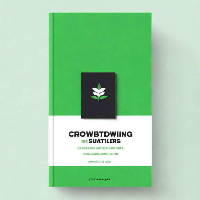 Design a clean, minimalist book cover for a book titled 'Crowdfunding for Authors'