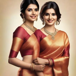 A highly detailed and realistic image of actress Samantha Ruth Prabhu wearing a traditional Indian saree