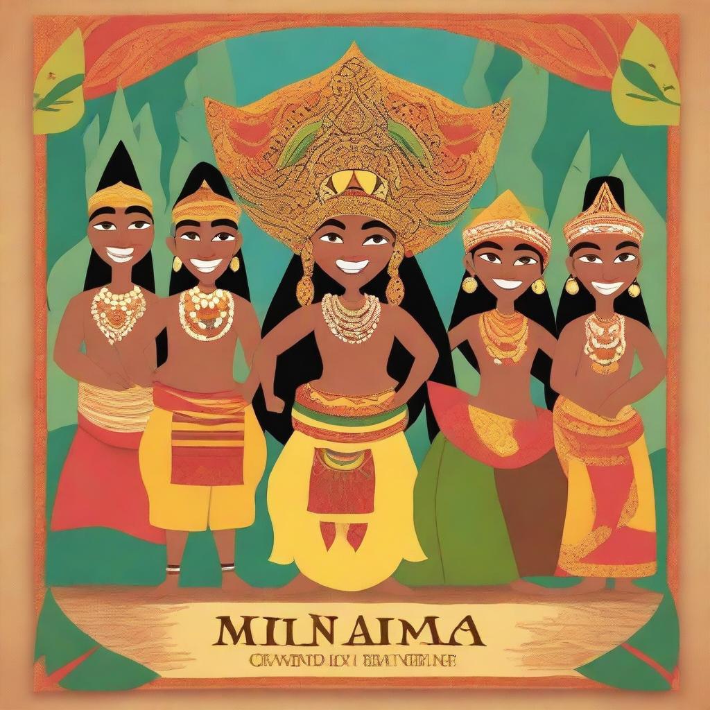 Create a Disney Pixar movie poster featuring the Minangkabau tribe from Sumatra Island