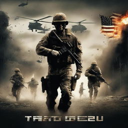 Create a war movie poster with the title 'Thank You'