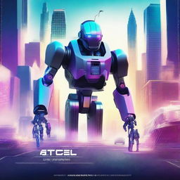 Create a vibrant and visually captivating movie poster featuring AI-themed elements