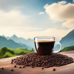 Create an image showcasing Swiss Waters Decaffeination Technology