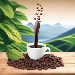 Create an image showcasing Swiss Waters Decaffeination Technology