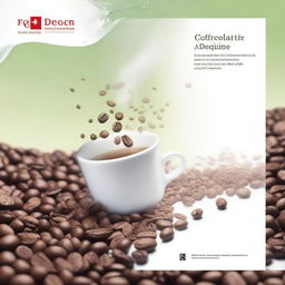 Design a cover image that illustrates the Swiss Waters Decaffeination Technology and its impact on the chemical composition of coffee