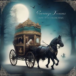 Create a book cover for a mystery novel titled 'Carriage of Dreams' Book One, authored by A