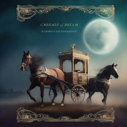 Create a book cover for a mystery novel titled 'Carriage of Dreams' Book One, authored by A