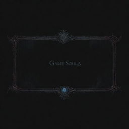 A UI Banner with a dark, gothic, souls-like aesthetic for game text, designed with a transparent background.