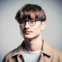 A man with bangs and glasses