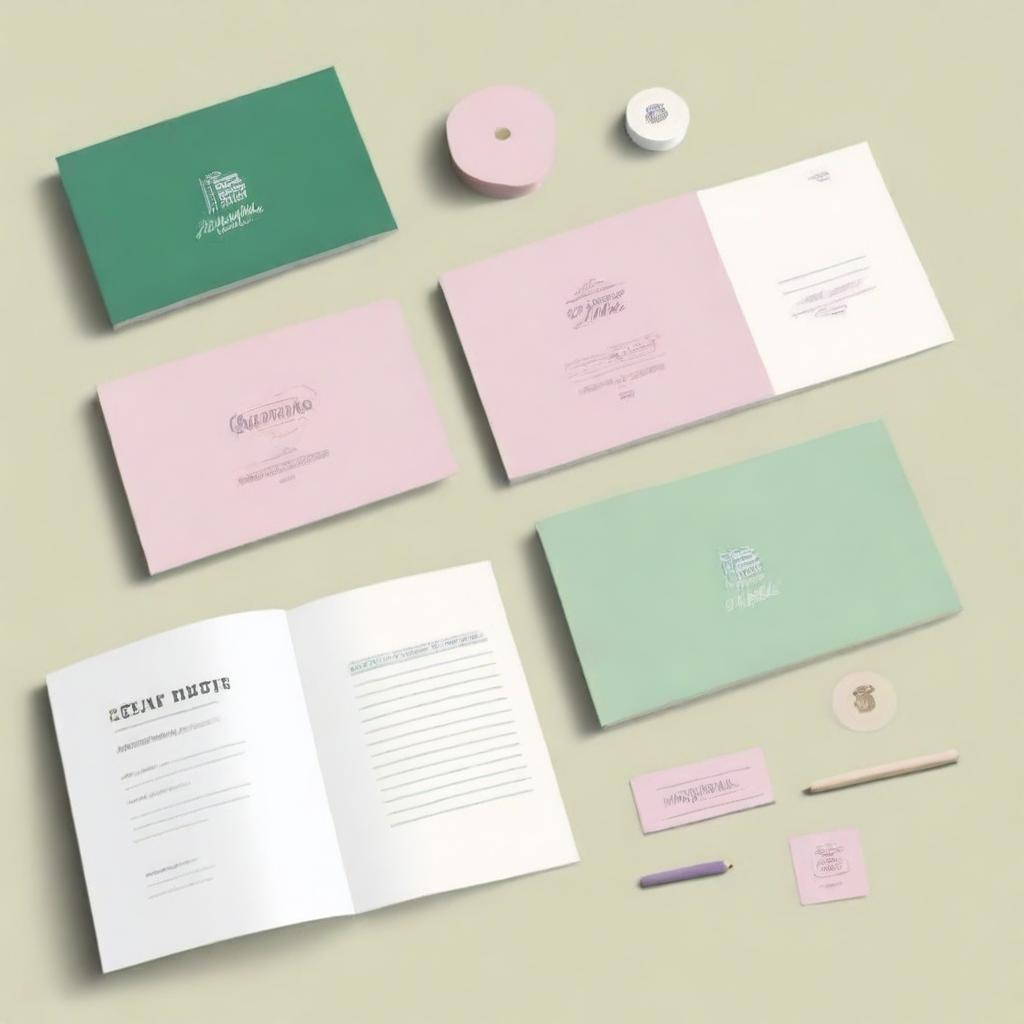 Create a brand identity photo set for 'Ansamble', a company that teaches music theory