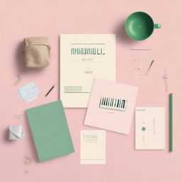 Create a brand identity photo set for 'Ansamble', a company that teaches music theory