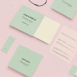 Create a brand identity photo set for 'Ansamble', a company that teaches music theory