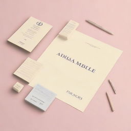 Create a brand identity photo set for 'Ansamble', a company that teaches music theory