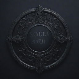 A gothic, intricately designed UI banner button suitable for a souls-like game title screen.