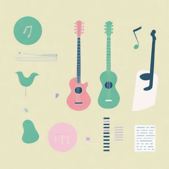 Create a set of Instagram, Facebook, and LinkedIn post photos for 'Ensamble', a company that teaches music theory