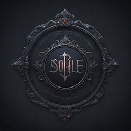 A gothic, intricately designed UI banner button suitable for a souls-like game title screen.