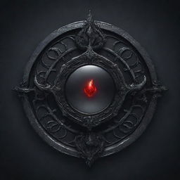 A gothic, intricately designed UI banner button suitable for a souls-like game title screen.