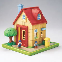 Create an image of the 'Little John Adventures Mini Figures House Series 1' toy set by Jazwares