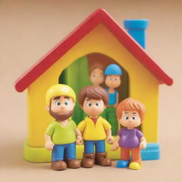 Create an image featuring figures of Little John and his friends from the Adventures series by Jazwares