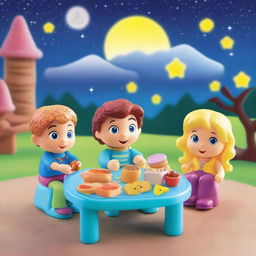 Create an image of 'Little John Adventures Starry Meal Surprise Figures' by Jakks Pacific