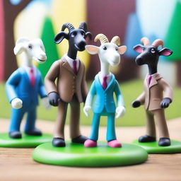 A detailed image featuring the mystery figures from Goat Simulator 3 by Jazwares Toy