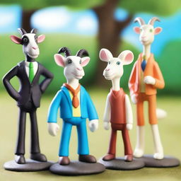 A detailed image featuring the mystery figures from Goat Simulator 3 by Jazwares Toy