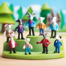 A detailed image featuring the mystery figures from Goat Simulator 3 by Jazwares Toy