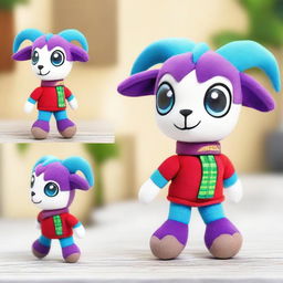 A high-quality image of a plushie toy based on Reinfaus from Goat Simulator 3, created by Jazwares