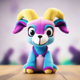 A high-quality image of a plushie toy based on Reinfaus from Goat Simulator 3, created by Jazwares