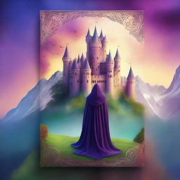 Create a captivating book cover featuring an enchanting fantasy landscape with a majestic castle in the background