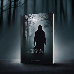 A mysterious and suspenseful book cover featuring dark, shadowy elements with an eerie atmosphere