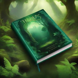 Create a fantasy-themed novel cover with a realistic style