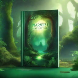 Create a fantasy-themed novel cover with a realistic style