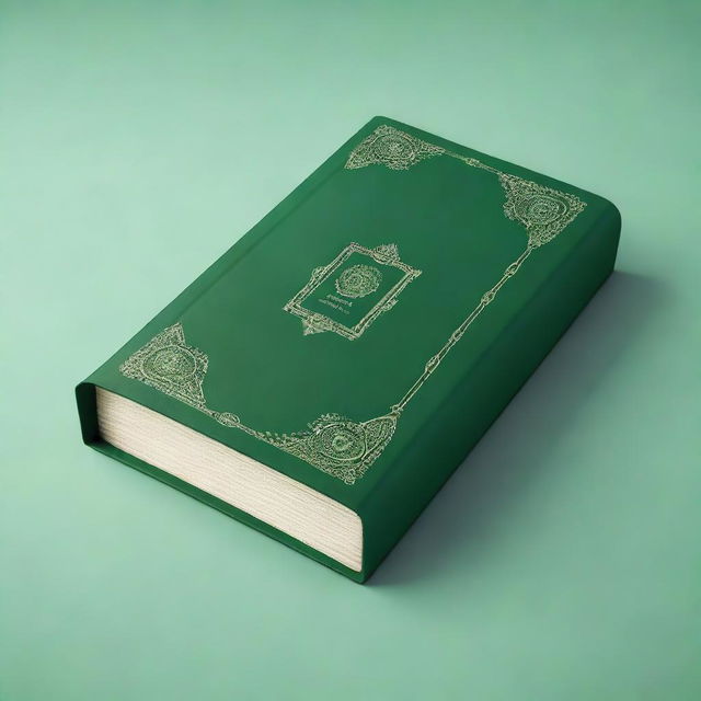 Create an elegant and mysterious book cover with a predominant green color scheme