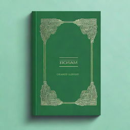 Create an elegant and mysterious book cover with a predominant green color scheme