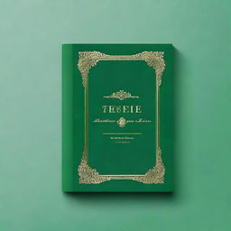 Create an elegant and mysterious book cover with a predominant green color scheme